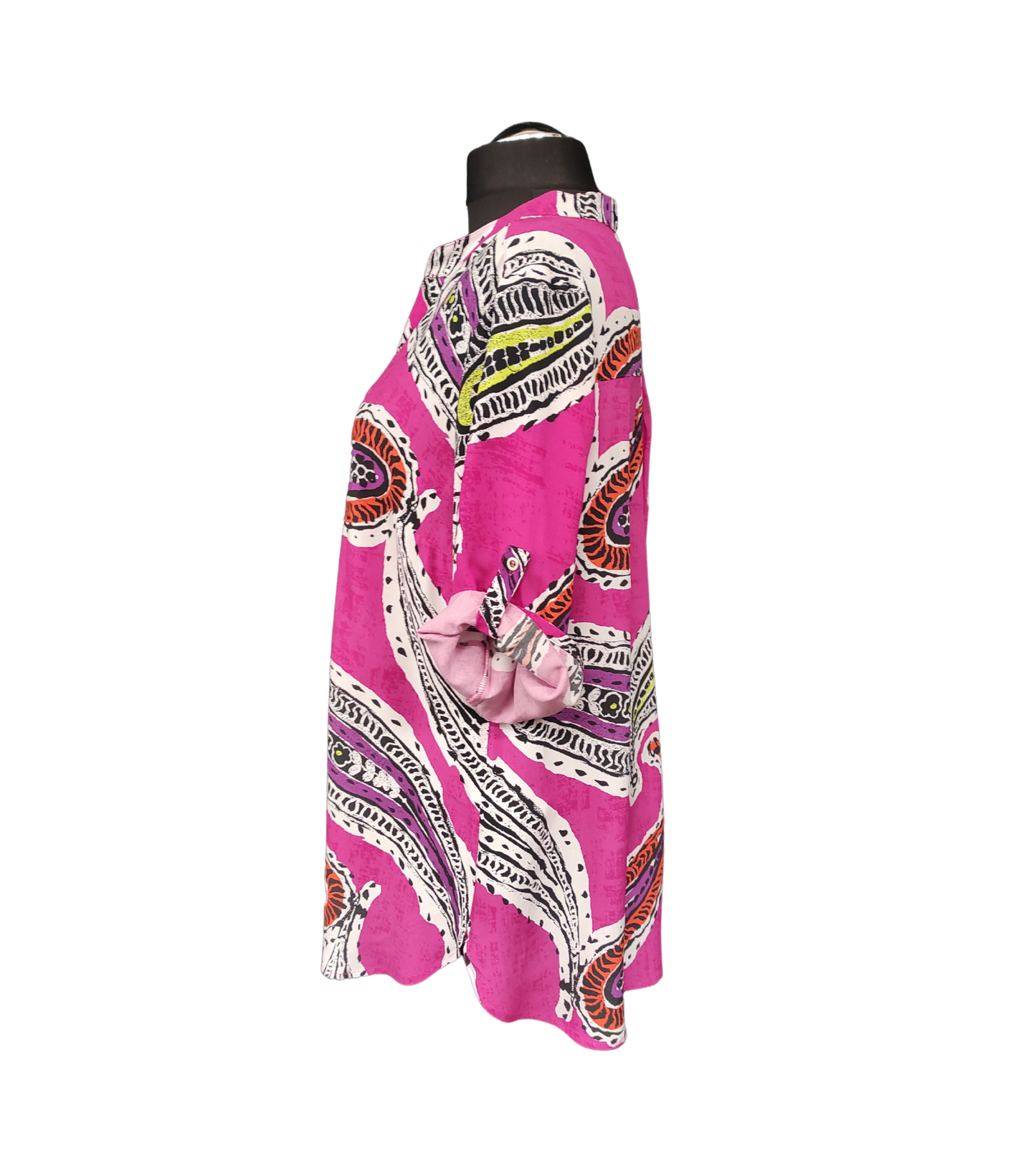 Paisley -kuosinen viskoosipusero, pinkki, Doris Streich
