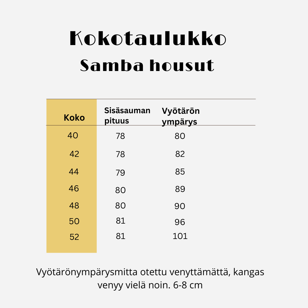 Samba -housut, musta, Zhenzi