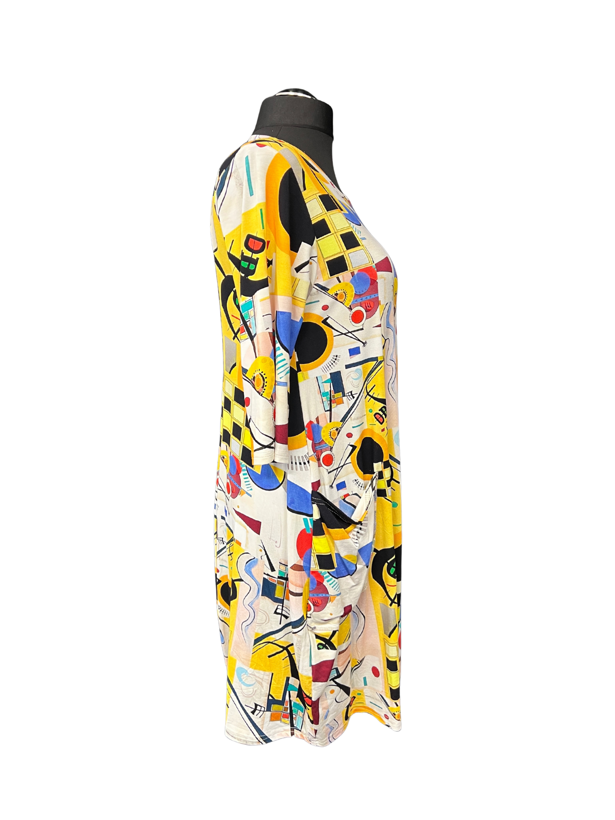 "Kuvisope" -taskumekko, valkoinen/keltainen/sininen, New Jersey