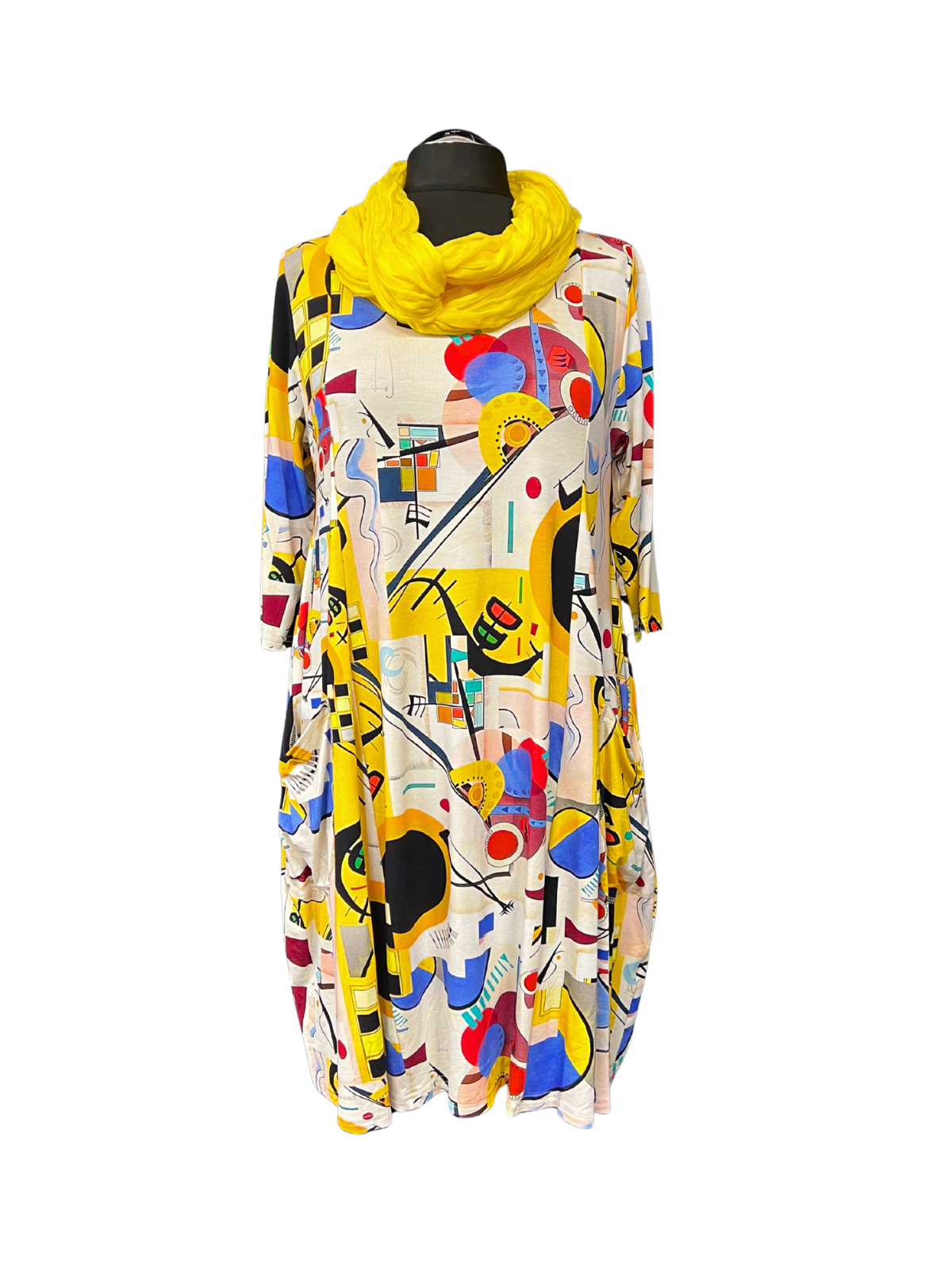 "Kuvisope" -taskumekko, valkoinen/keltainen/sininen, New Jersey