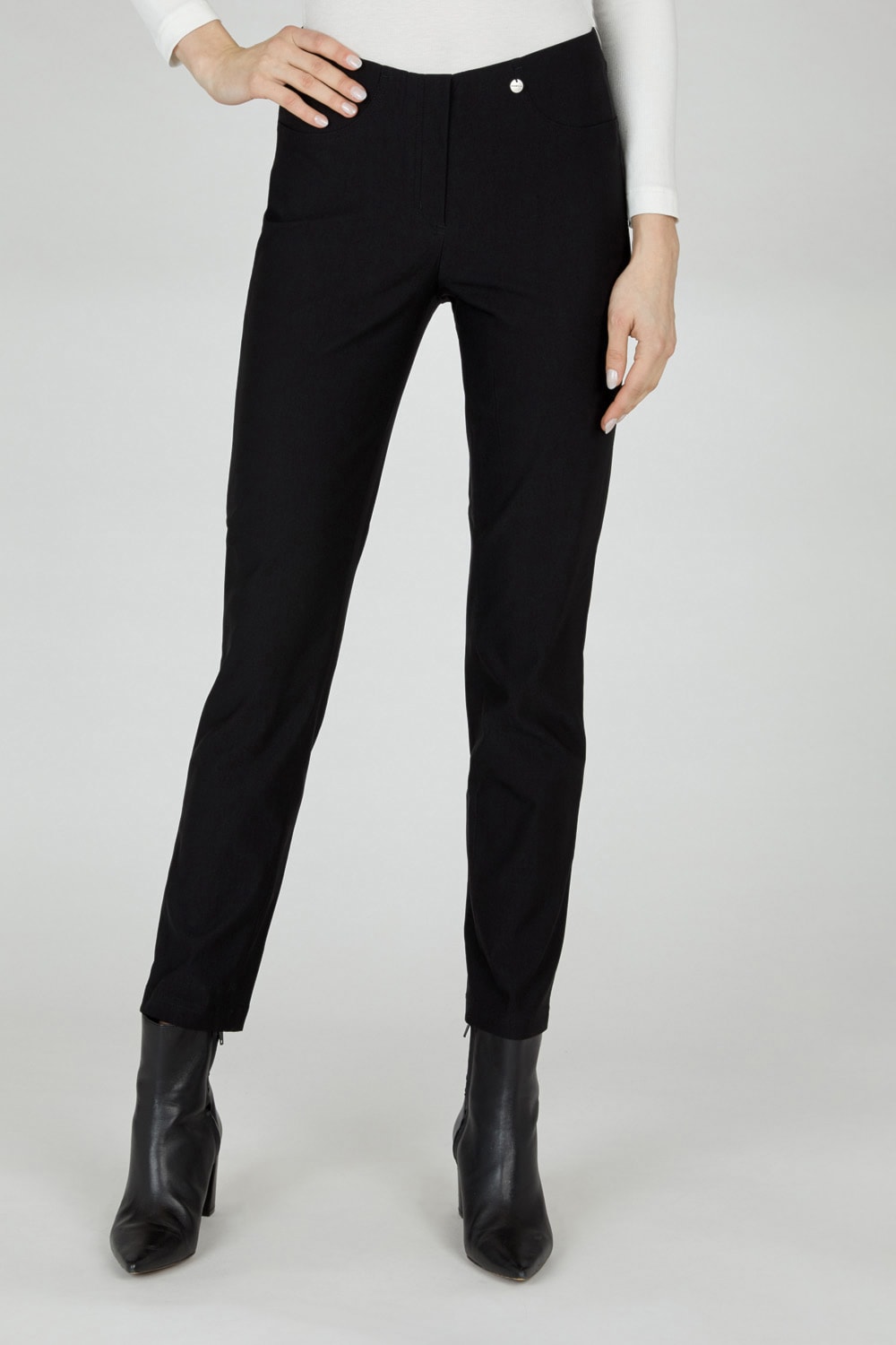 "Bella" -fleece-vuoratut housut, musta, Robell