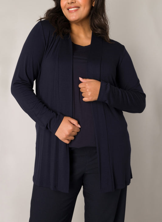 Ayla -neuletakki, navy, Base Level Curvy