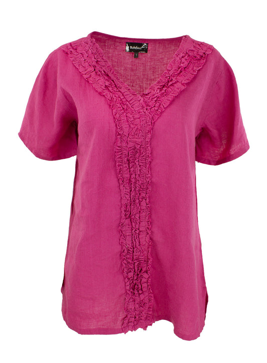 Pellavapusero frilloin, fuksia, Boheme