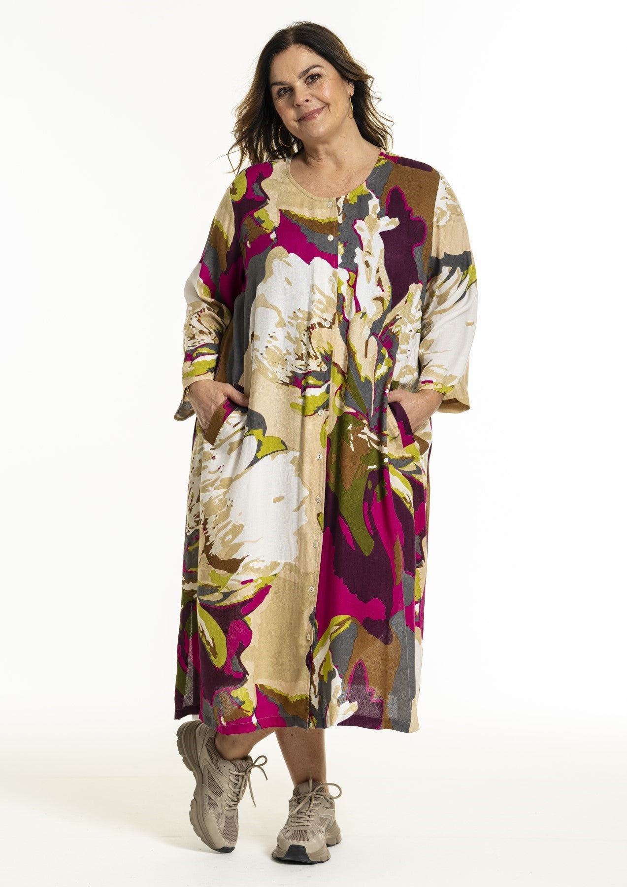 Linette paitamekko, beige/kirsikka, Gozzip