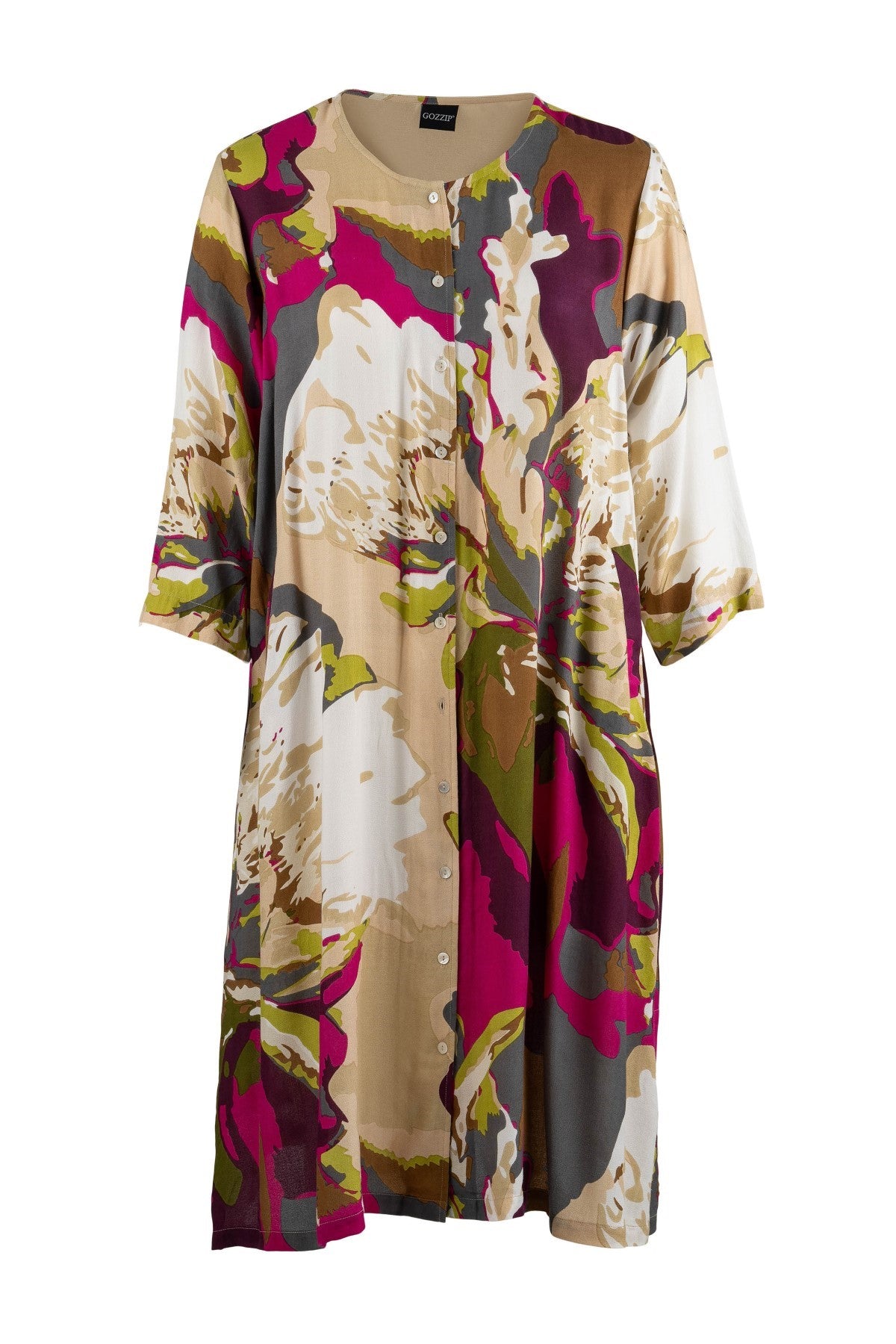 Linette paitamekko, beige/kirsikka, Gozzip
