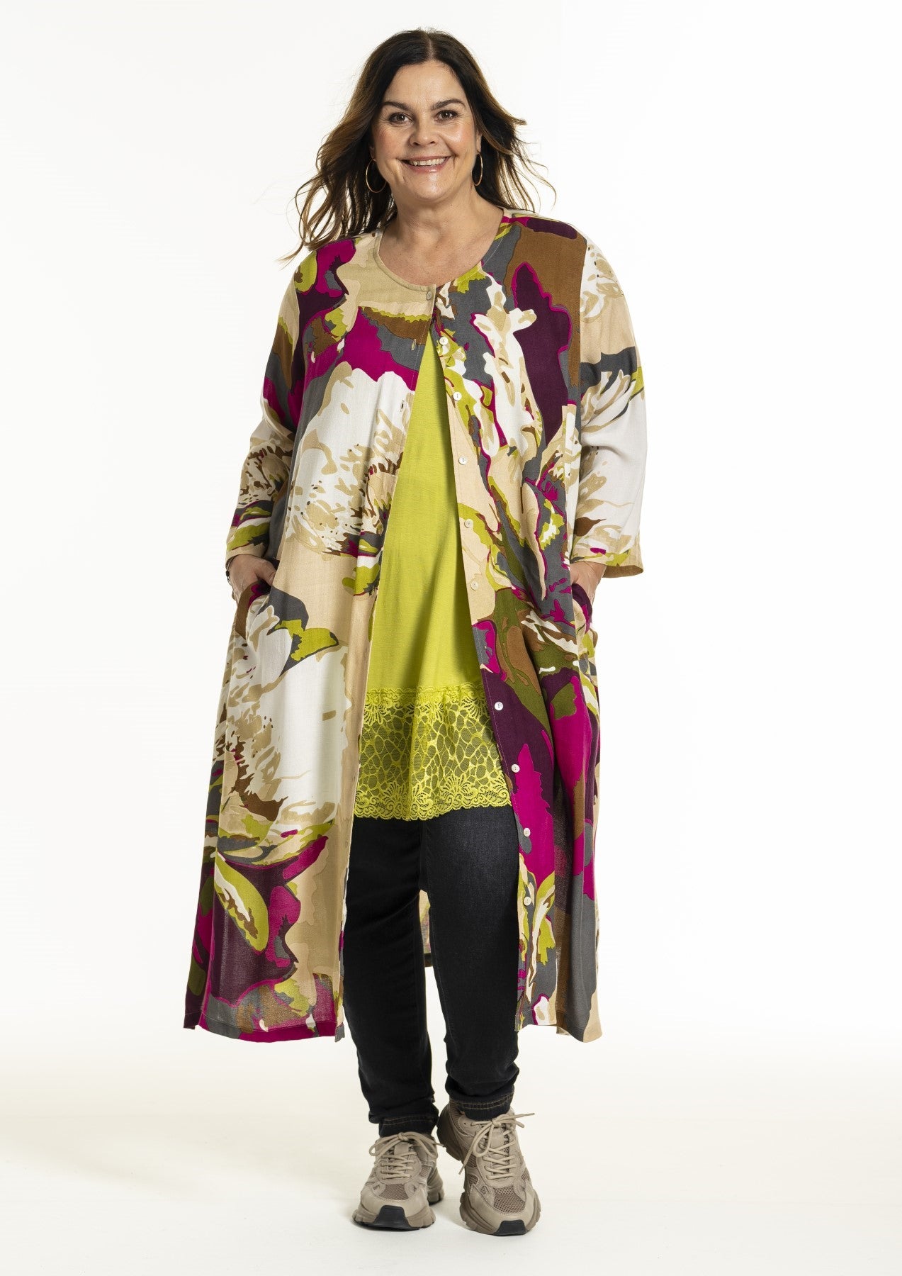 Linette paitamekko, beige/kirsikka, Gozzip