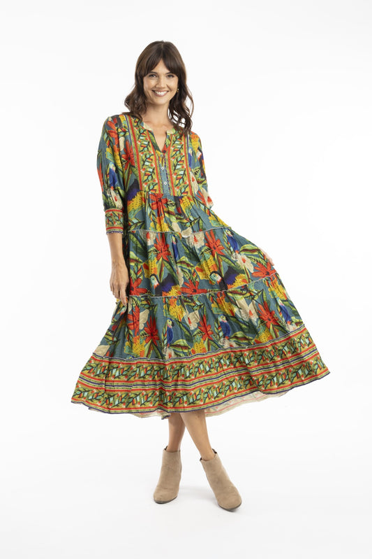 Galapagos Dress Placket layered, Escape by Orientique