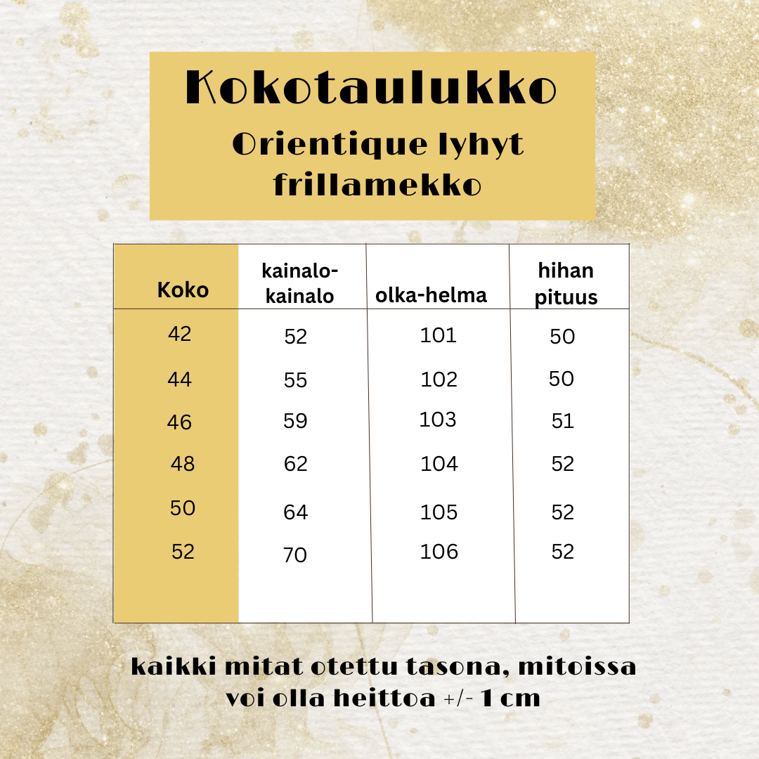 Luzon frillamekko, vaaleansininen, Orientique