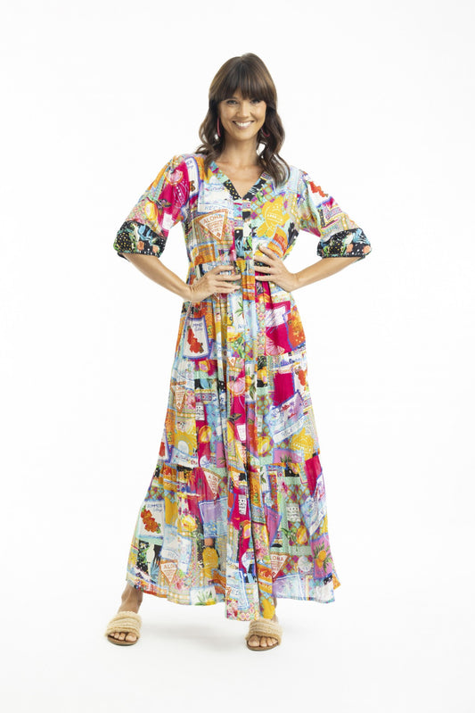 Lana -maximekko, pinkkisävyinen, Orientique
