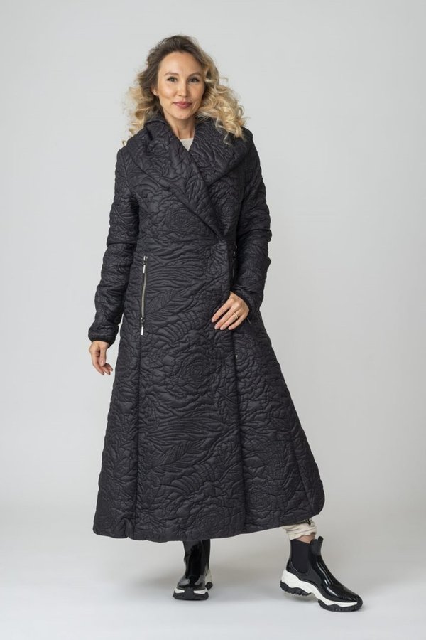 Black Rose Garden- tikattu takki, musta, Tuula Rossi
