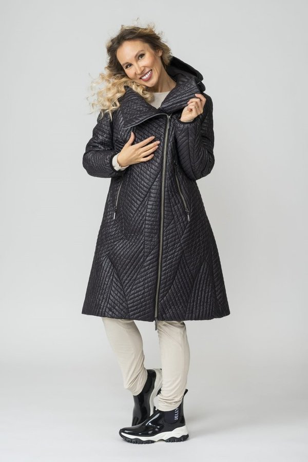 Melanie -tikattu takki, musta, Tuula Rossi, ALE -30% ( ovh. 699€ )